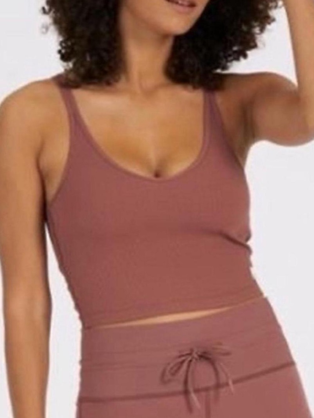 Vuori rubbed cropped tank- Mauve k